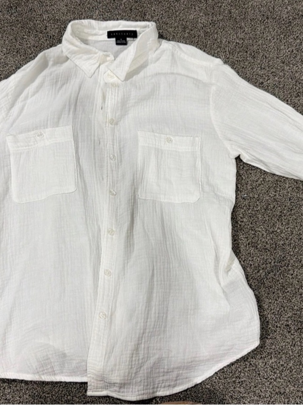 Sanctuary White Women’s Lightweight Button-Down Shirt